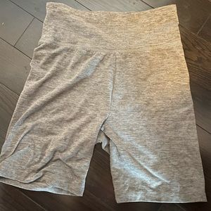 grey American eagle biker shorts